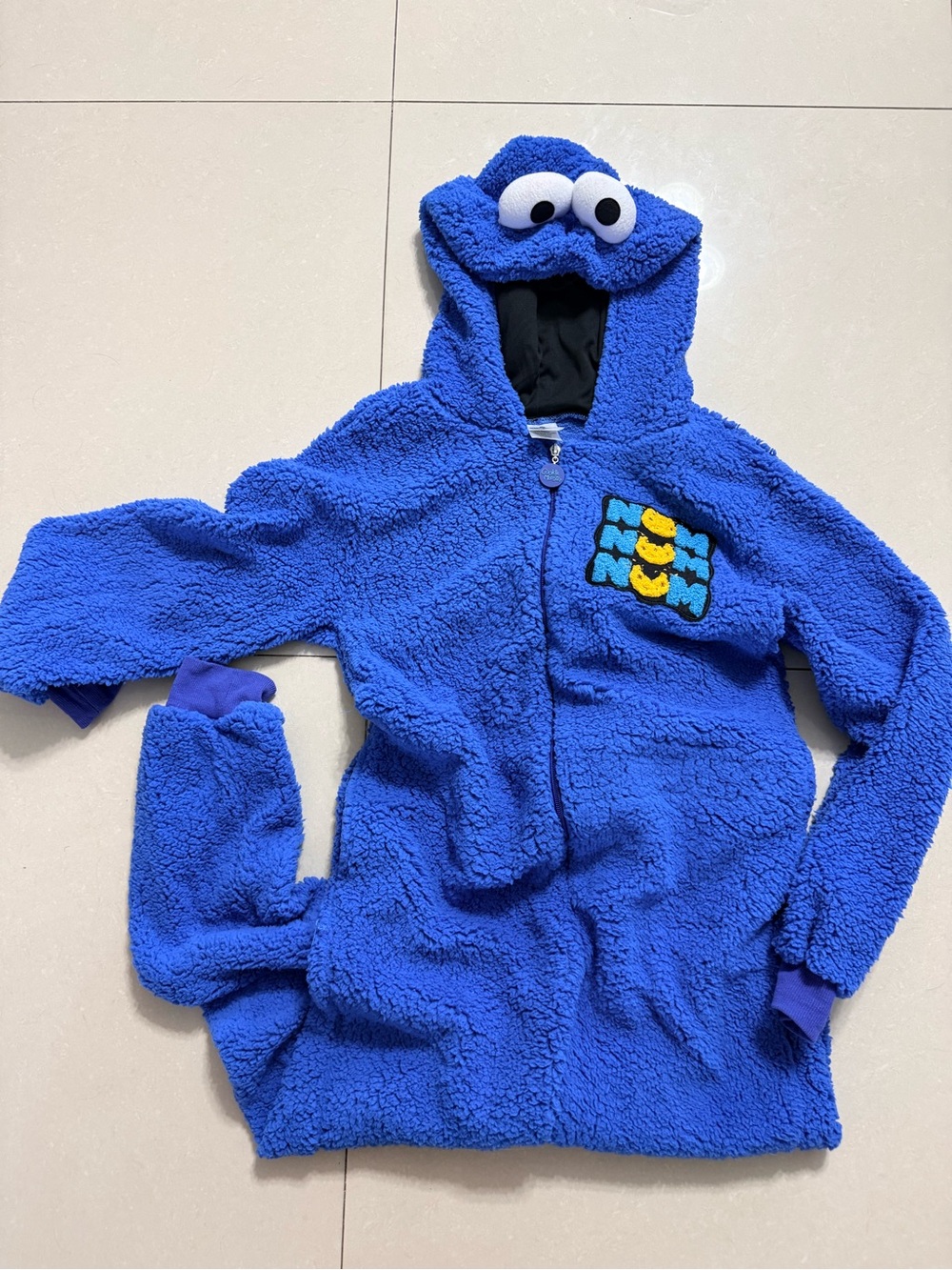 Spirit Halloween Sesame Street Cookie Monster Costume Adult XS/Small Jumpsuit